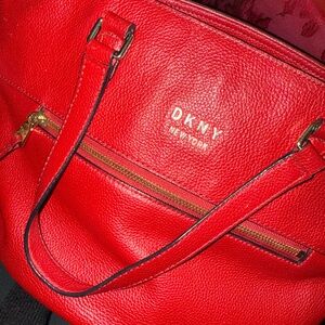 DKNY Vibrant Red Tote Bag